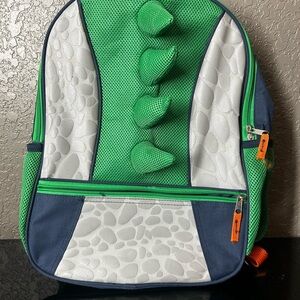 Green and White Dinosaur Kids Backpack